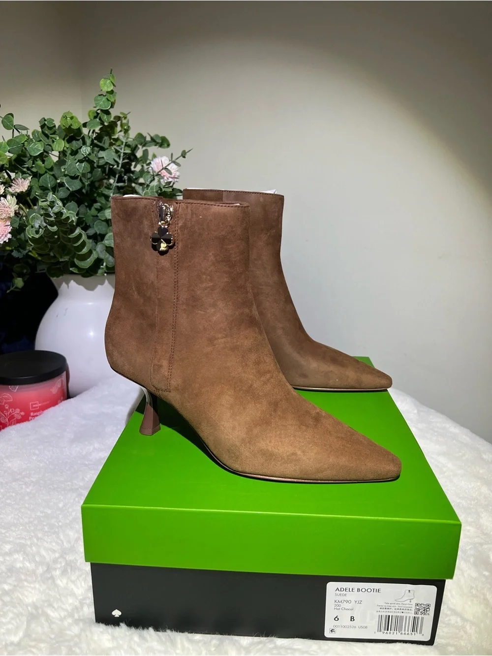 Kate Spade Hot Chocolate Suede Booties